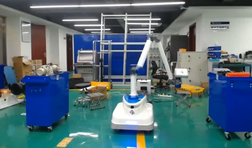 泰科智能六軸機(jī)械臂+AGV小車(chē)進(jìn)行電力巡檢測(cè)試